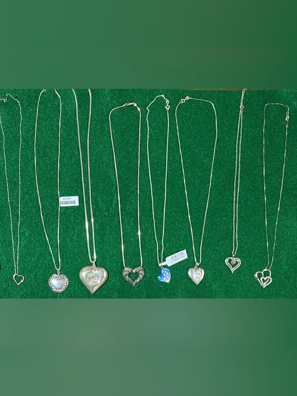 Vintage 925 Sterling Silver and 10k gold heart necklace